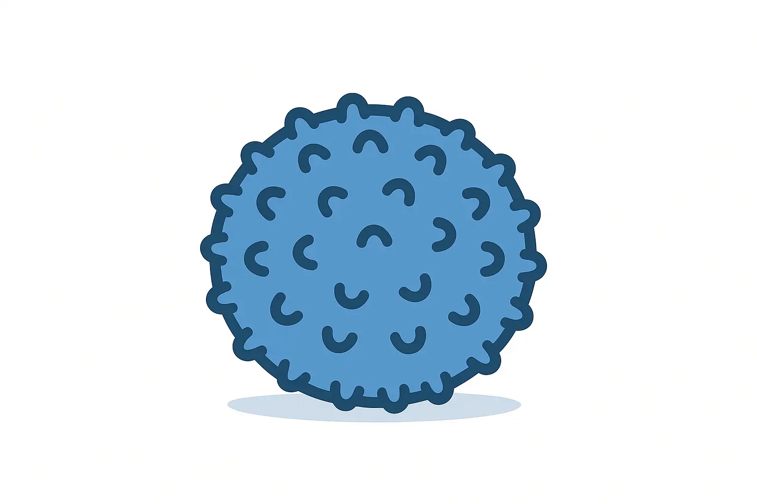 Illustration d’une balle anti stress texturée bleue