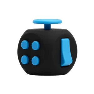 Dés Anti Stress noir et bleu avec joystick – Accessoire anti-anxiété pour adultes et enfants