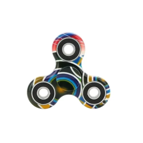Hand Spinner Zen motif océanique anti stress – design bleu et violet