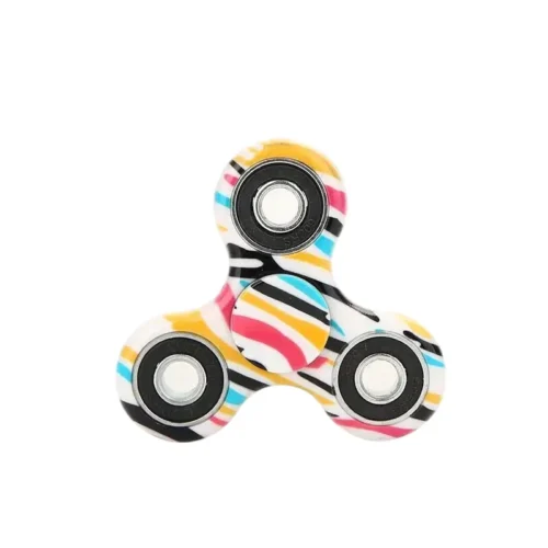 Hand Spinner Zen motif arc-en-ciel zébré anti stress – design coloré